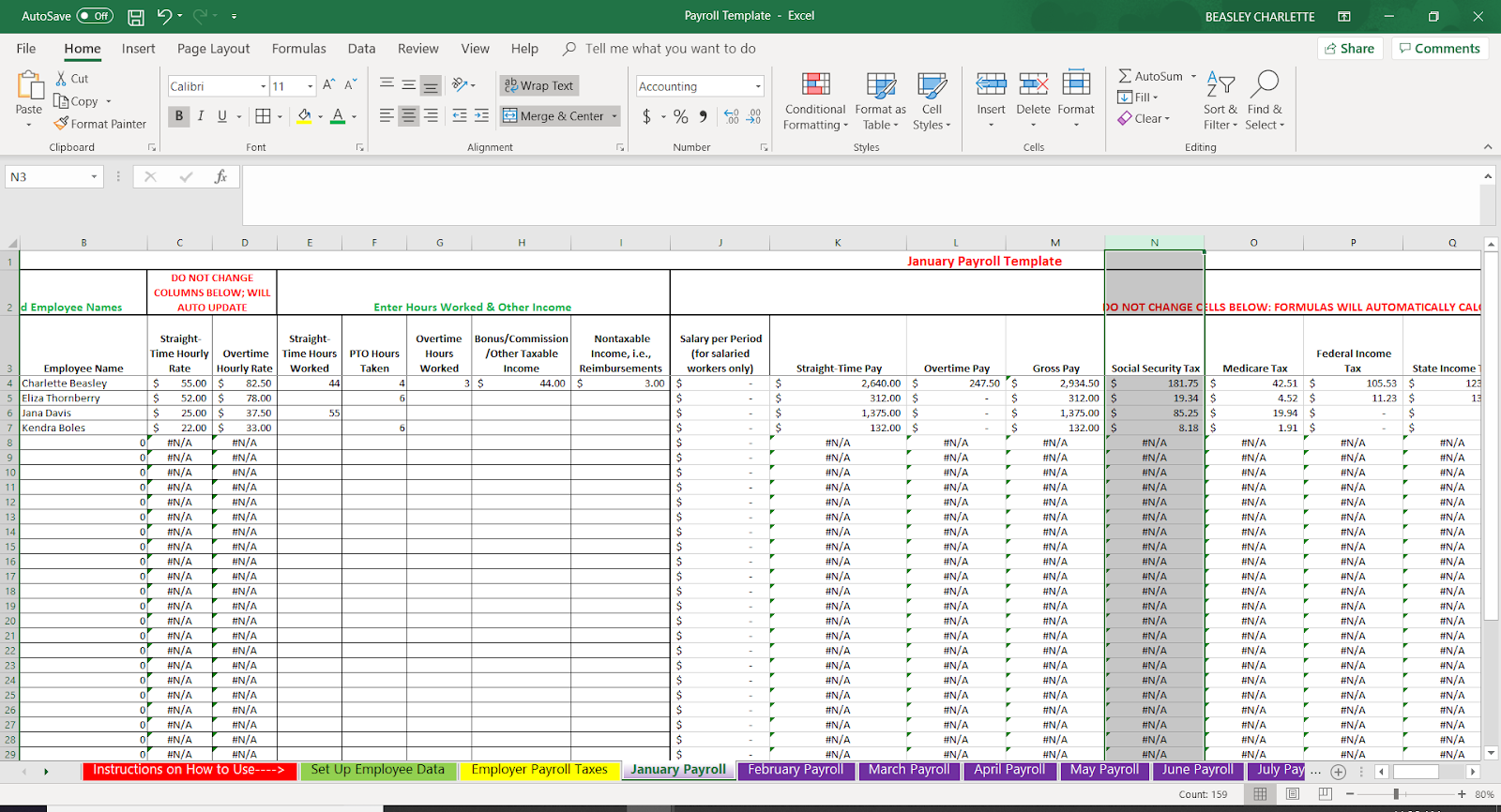 How To Do Payroll In Excel In Steps Free Template