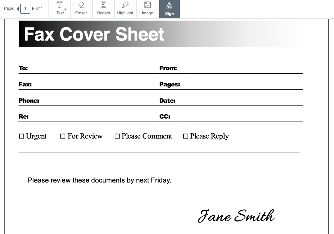 Microsoft Fax Cover Sheet Template Free from fitsmallbusiness.com