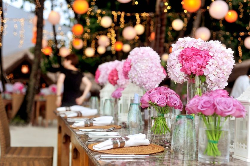 able setting at a luxury catered event