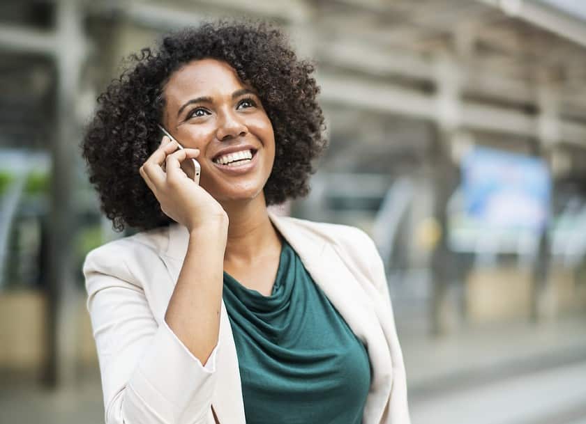 woman calling on her phone