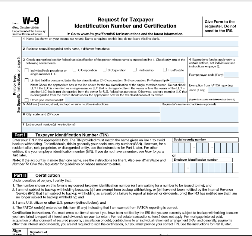 W 9 Form 2024 Printable Pdf 2024 Emily Ingunna