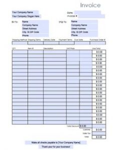 Free Invoice Template For Excel Pdf Word