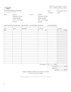 Free Invoice Template For Excel Pdf Word