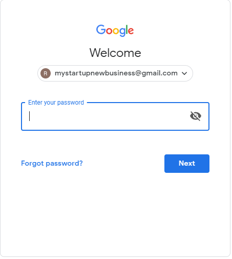 谷歌登录屏幕