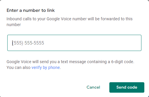 将现有电话号码链接到Google语音