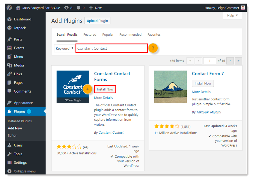 plug-in WordPress a contatto costante