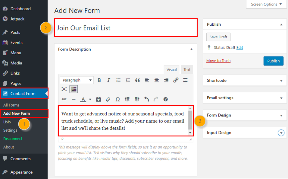 Iscrizione e-mail di Constant Contact