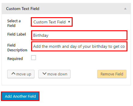 Campi personalizzati di Constant Contact