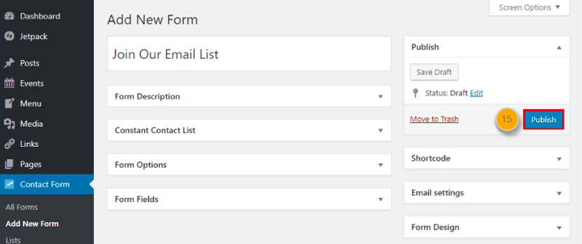 Elenco e-mail di contatto costante