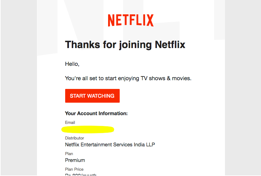Campagne anti-goutte à goutte Netflix