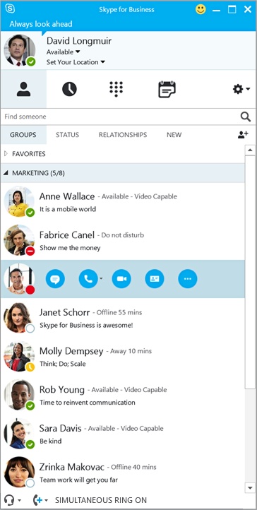 skype for business chat rooms mac