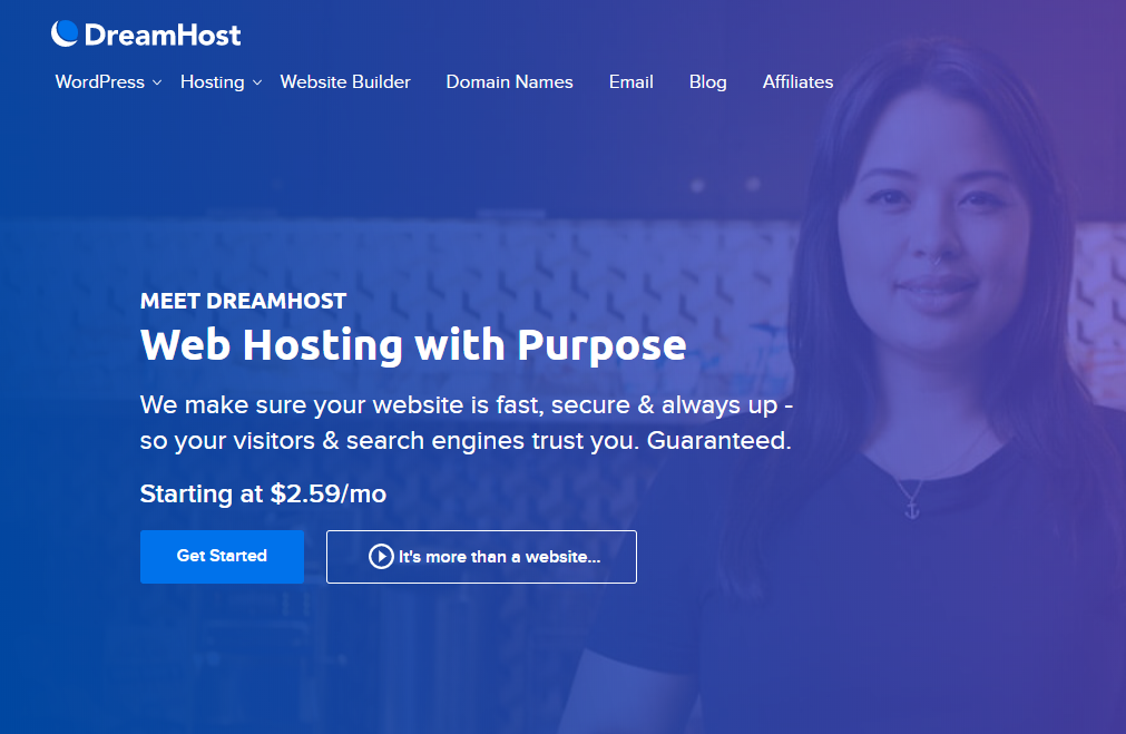 DreamHost home page