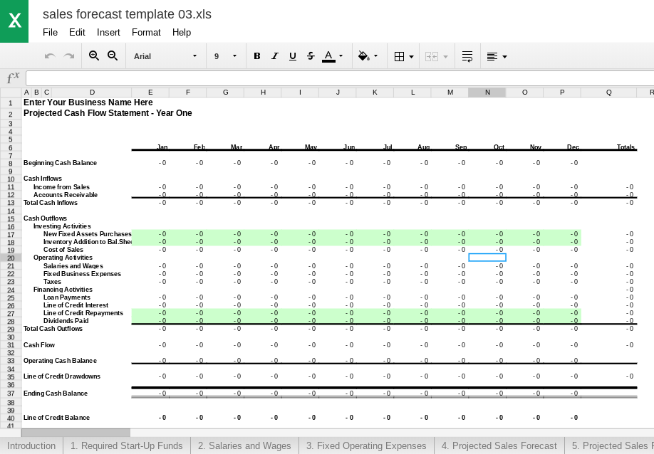 Sales Forecasting Excel Template from fitsmallbusiness.com
