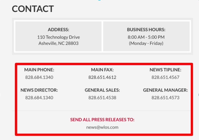 Local ABC affiliate contact information