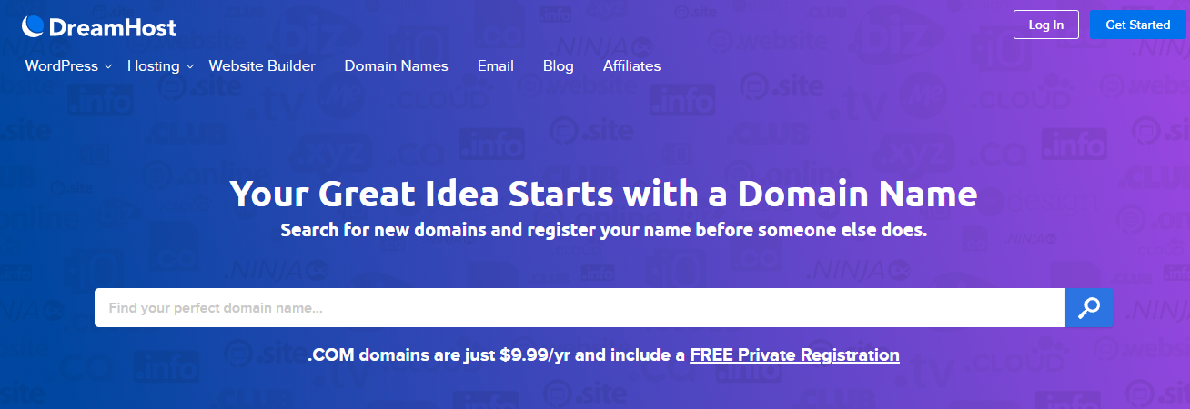 DreamHost domain name