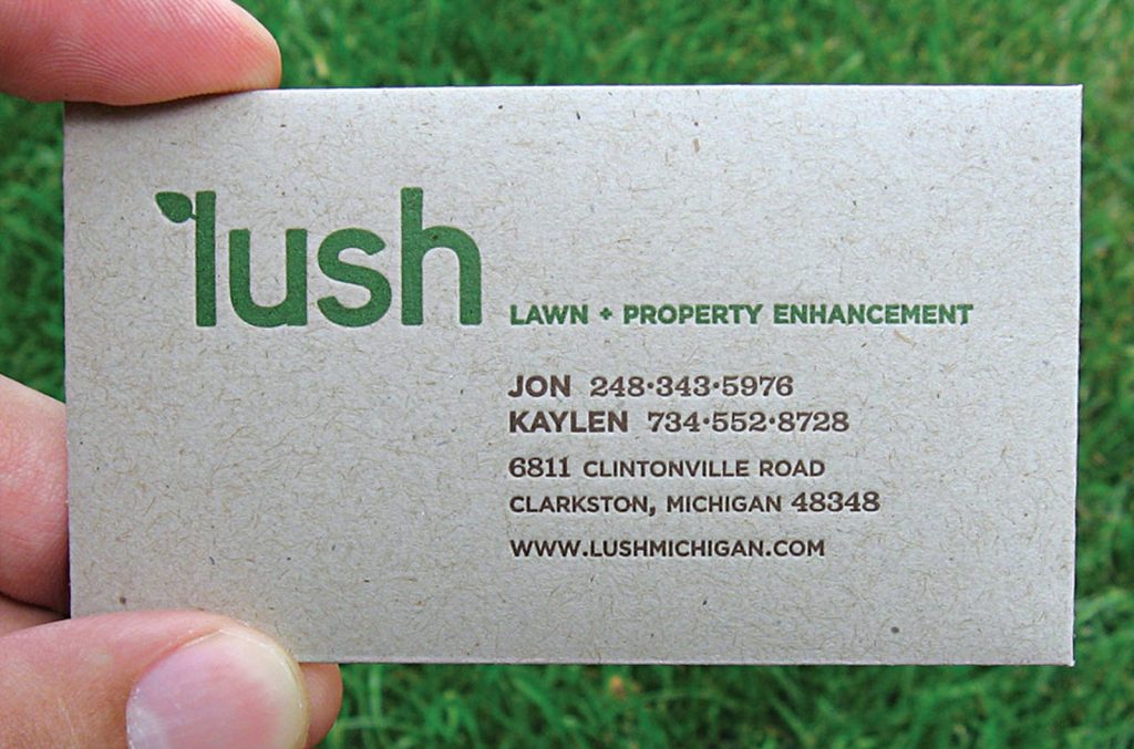 Lush business card