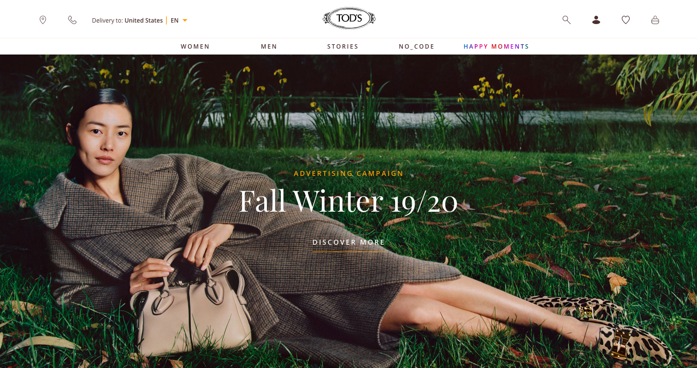 Home page del sito web di Tod