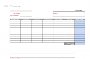 Online Timesheet Template