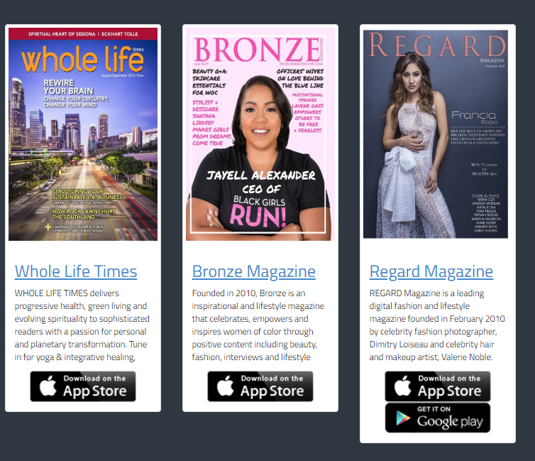 Examples of apps created with PressPad/Magz
