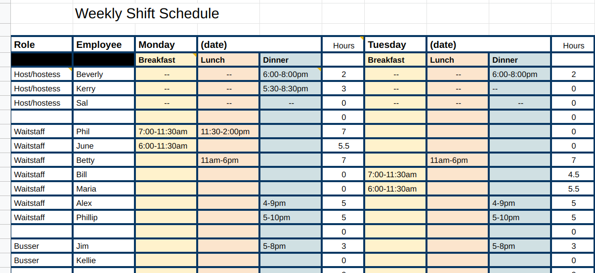 Shift Calendar Template from fitsmallbusiness.com