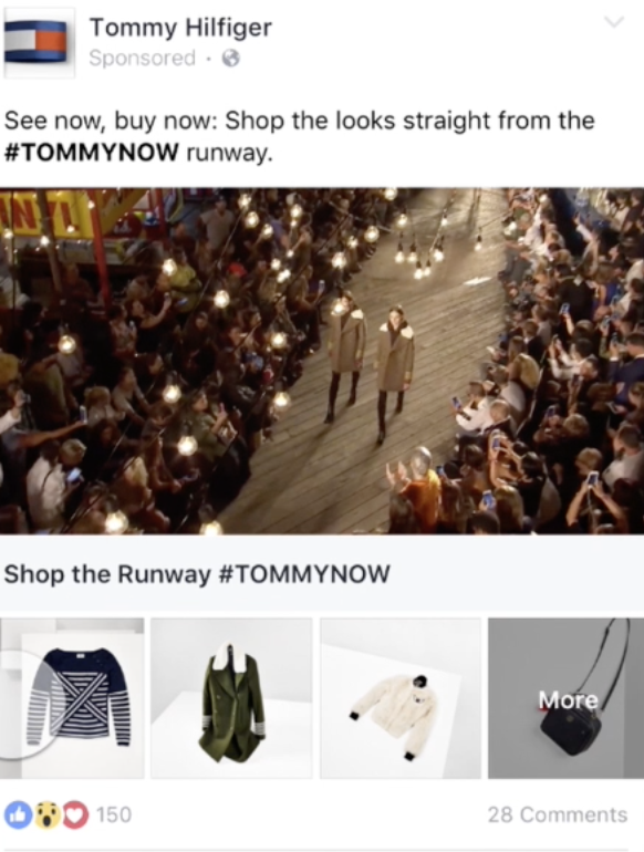 un exemple d’annonce collective Facebook