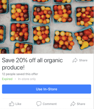 un exemple d’annonce d’offre mobile sur Facebook