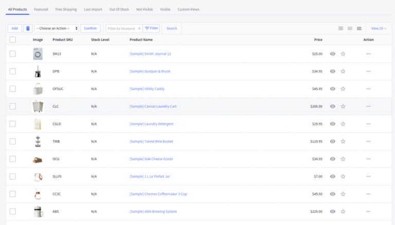 bigcommerce inventory
