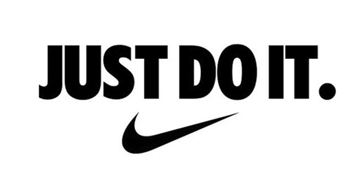 Nike's slogan and logo