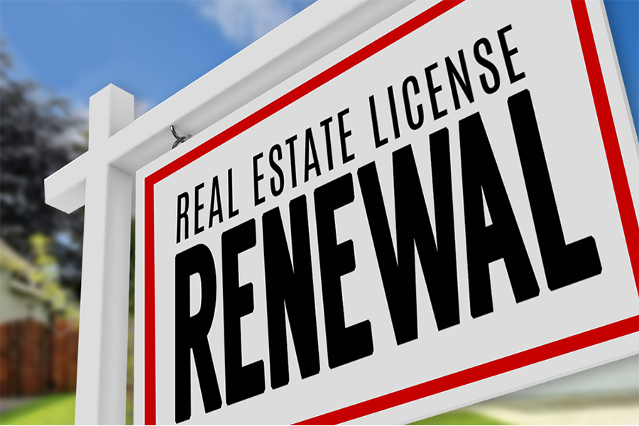 Real Estate License Renewal Sign