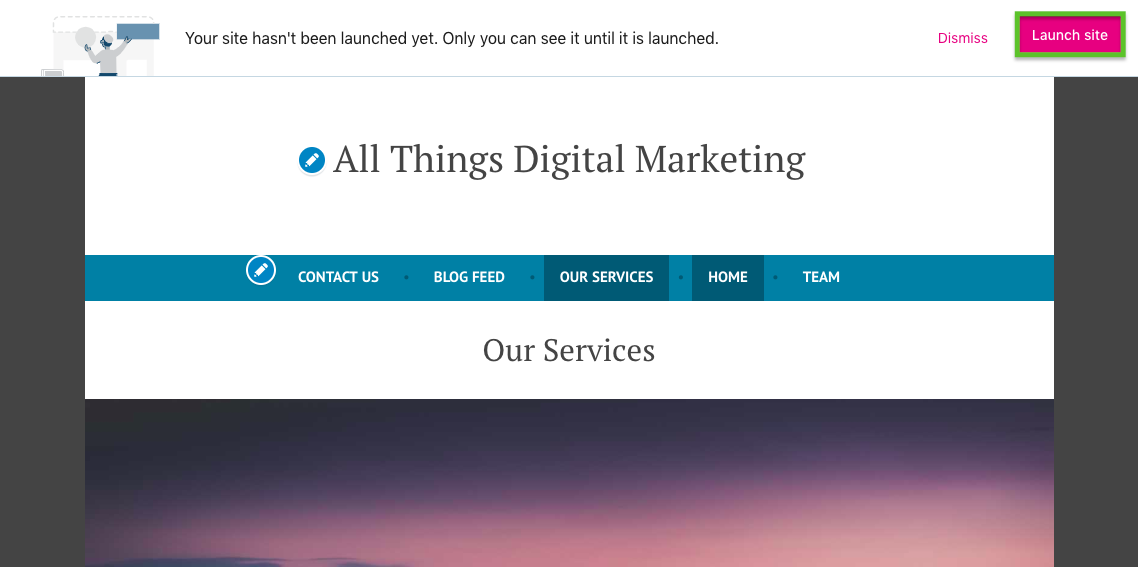 lancio di un sito Web wordpress
