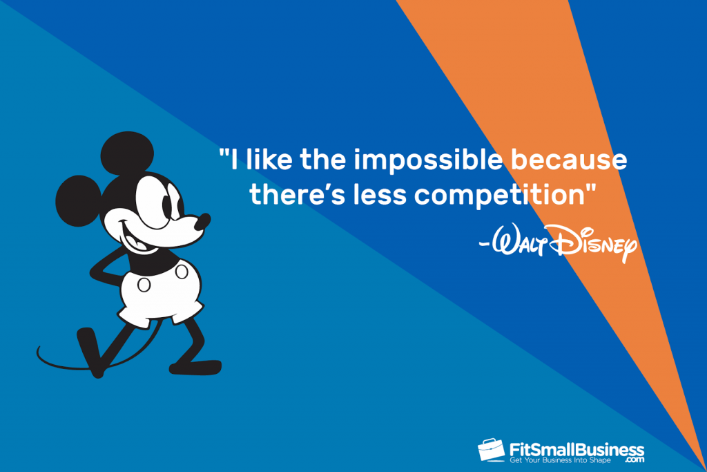 walt disney quote graphic with mickey mouse