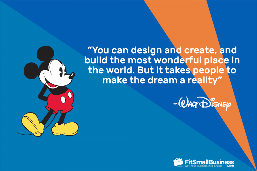 walt disney quote graphic on collaboration