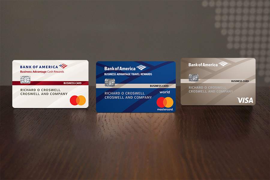 Three differrent credit cards.