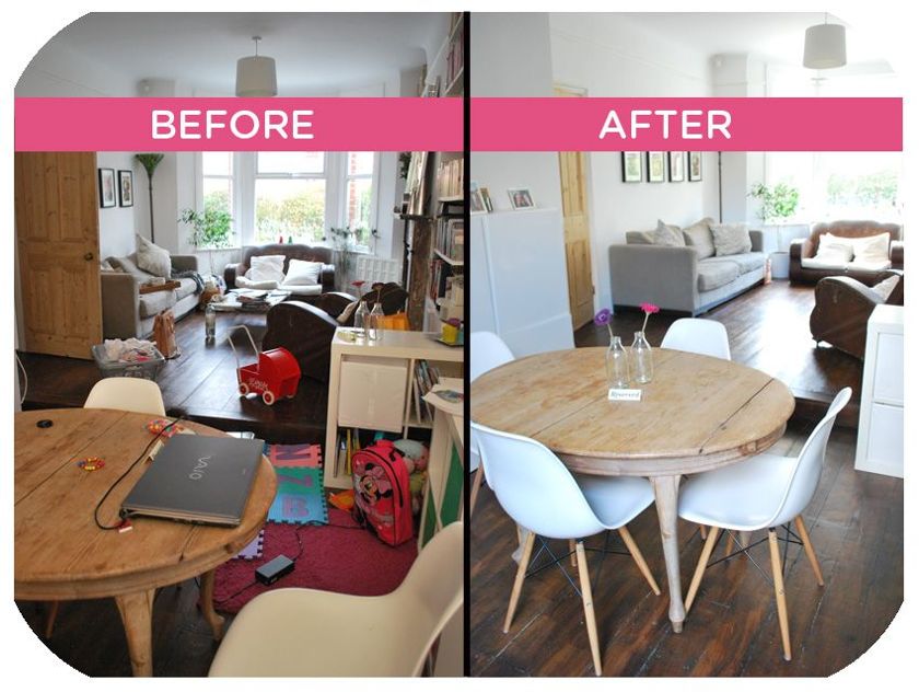 Before and after well-prepared setup real estate photos