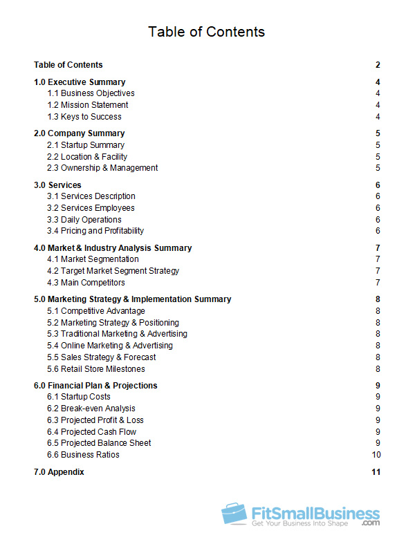 business plan for retail supply