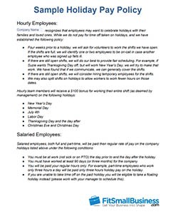 What Is Holiday Pay? (  Free Holiday Pay Policy Template)