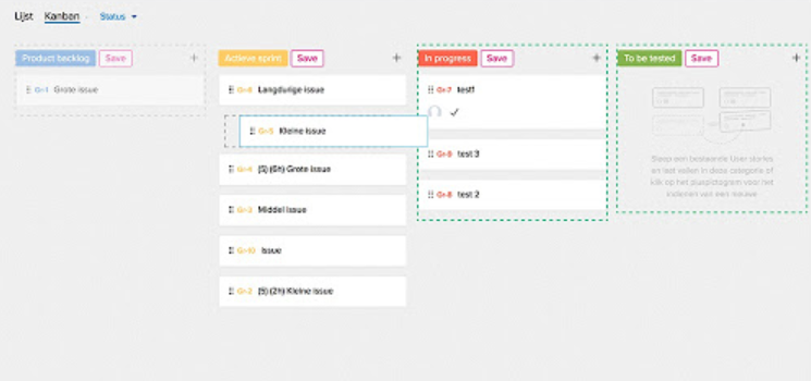 zoho projects kanban issue ordering