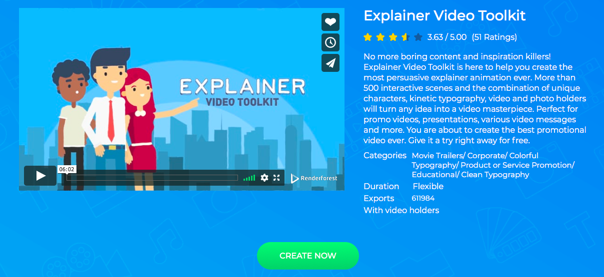 Explicar Renderforest Video Toolkit