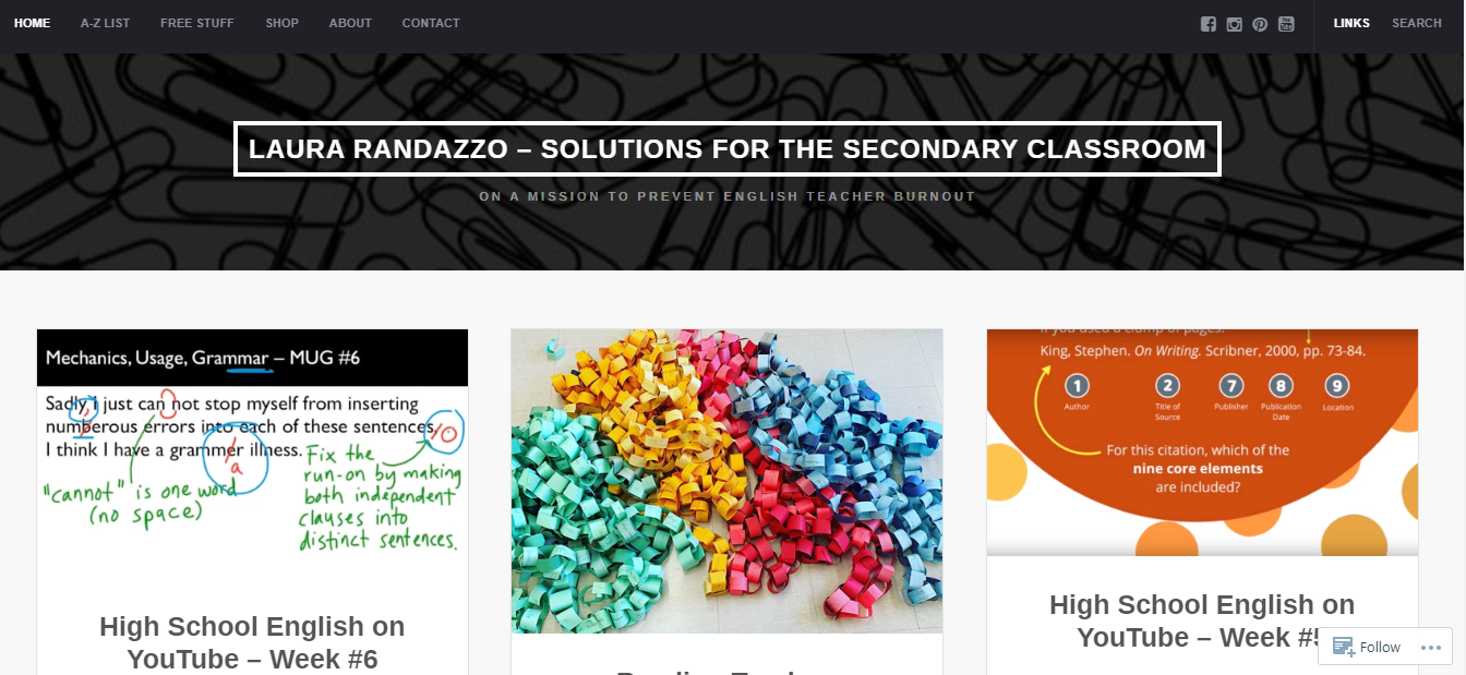 Solutions for the Secondary Classroom - teacher blog