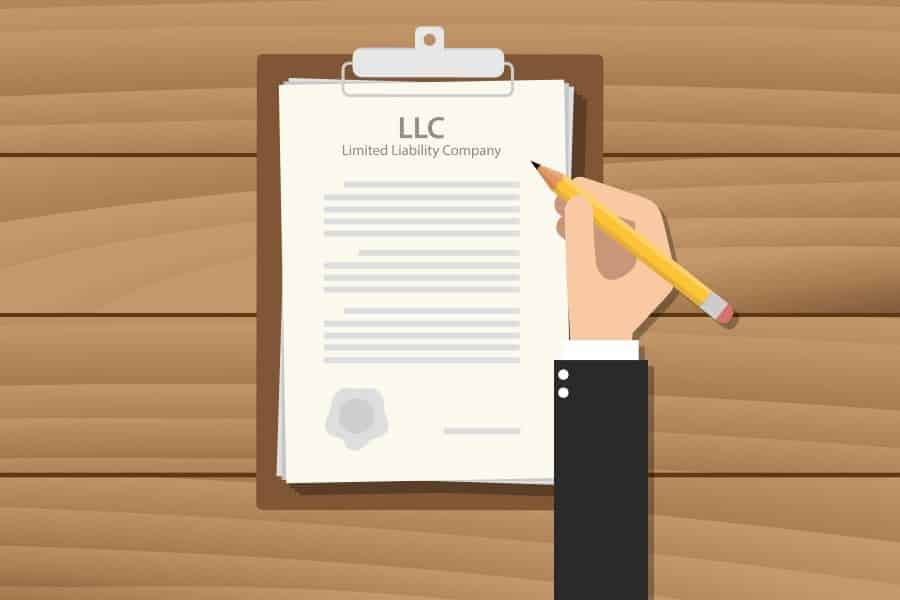 Limited Liability Company (LLC) on clipboard