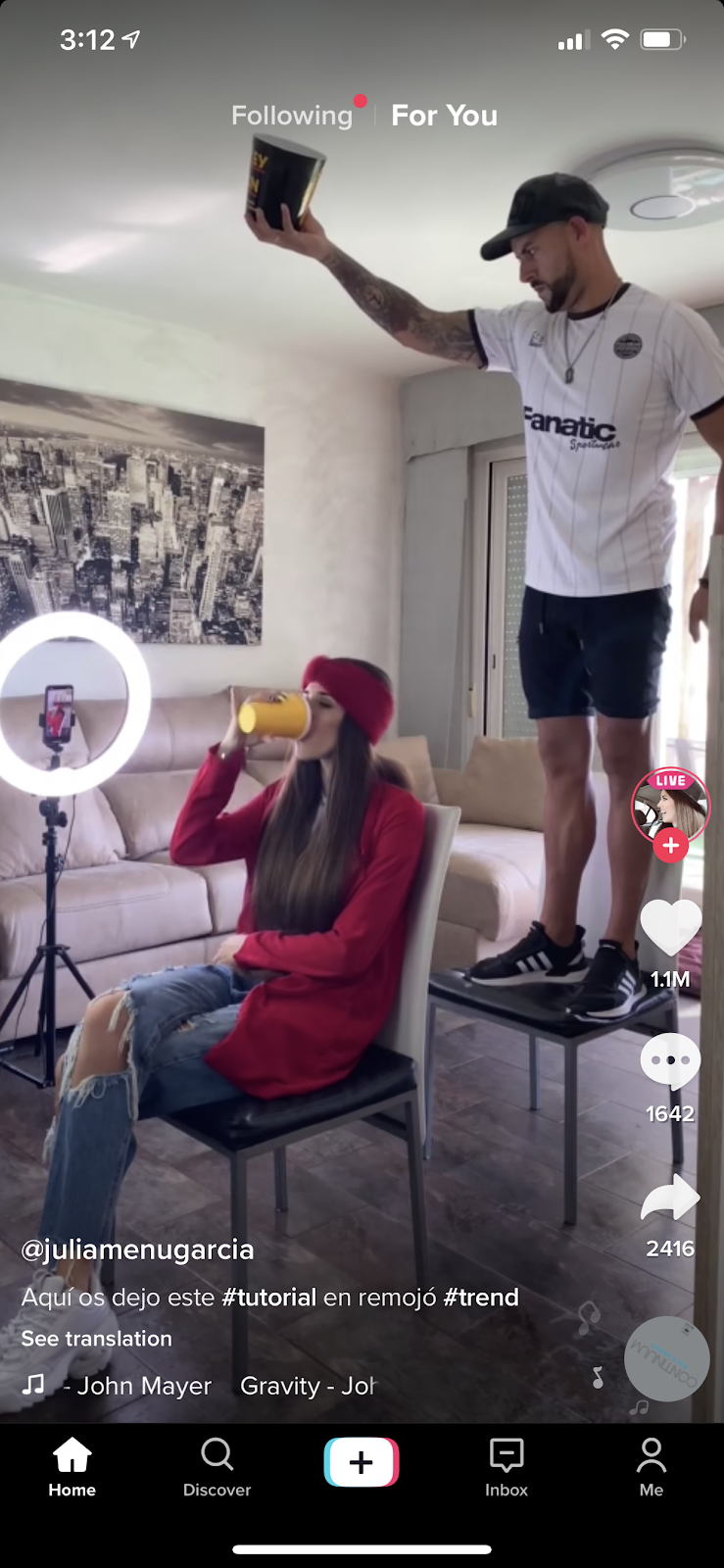 example of a TikTok video 