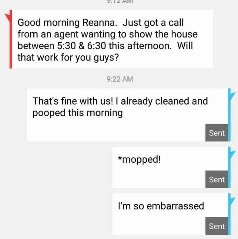 Text Message to Agent from Seller
