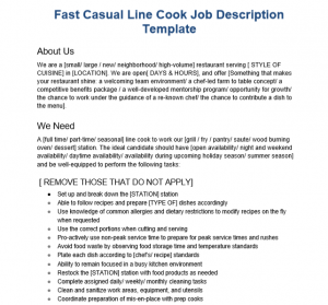 Job Description Template Pdf