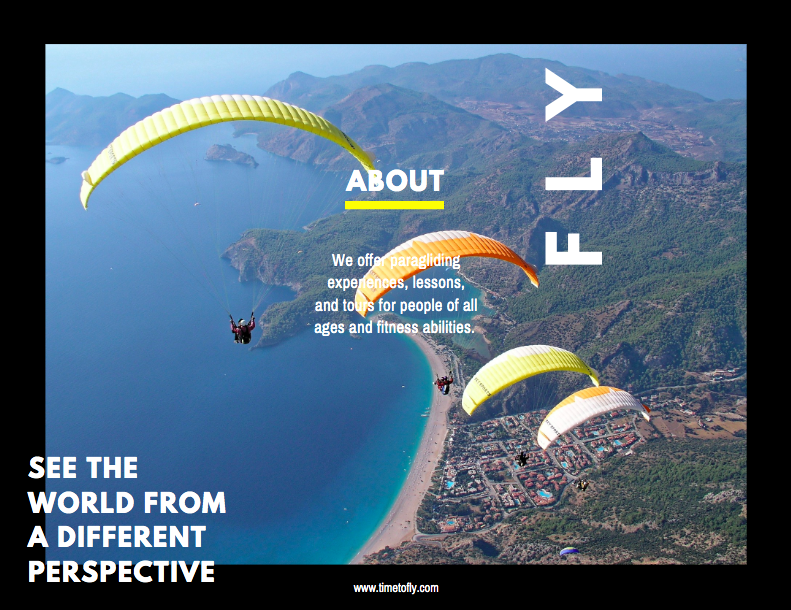 Canva - Esempio di brochure sport lato 1 lato