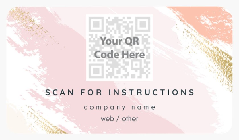Vistaprint business card sticker with a QR code.