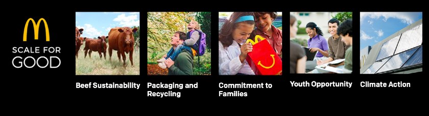 Screenshot of McDonalds Mission Statement