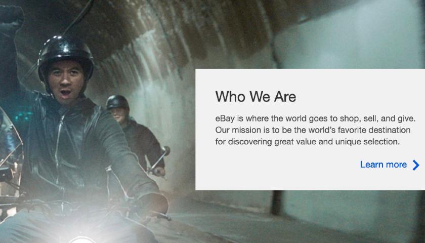 Screenshot of eBay Mission Statement