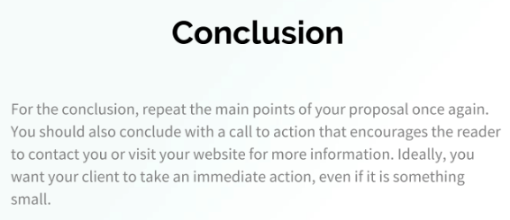 what is a conclusion in a business plan