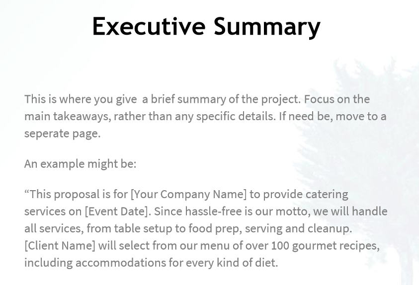 How to write a business proposal example