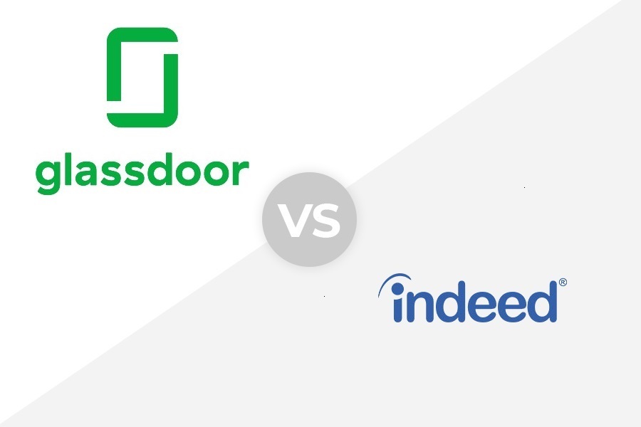 Glassdoor vs Indeed logo
